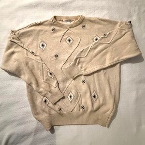 Vintage Men's  Claiborne Heavy Cotton Sweater Size L